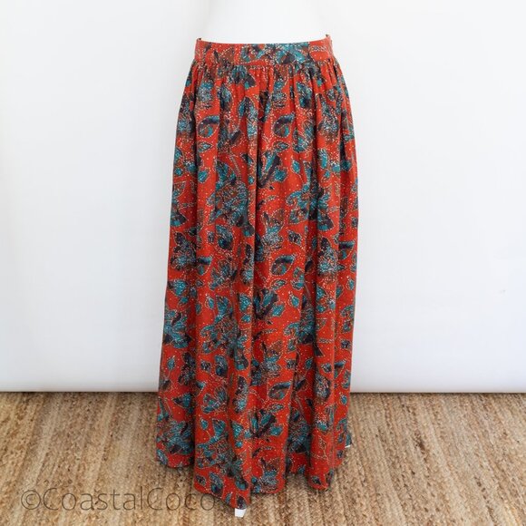 Never A Wallflower Dresses & Skirts - Never A Wallflower Yarrow Maxi Skirt L 100% Cotton Flowy Boho Floral Prairie